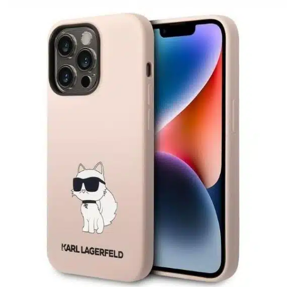 Karl Lagerfeld Silicone Choupette - Apple iPhone 14 Pro Max - Ροζ