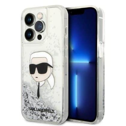 Karl Lagerfeld Glitter Karl Head - θήκη για Apple iPhone 14 Pro Max - Διάφανο