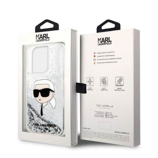 Karl Lagerfeld Glitter Karl Head - θήκη για Apple iPhone 14 Pro Max - Διάφανο - Image 8