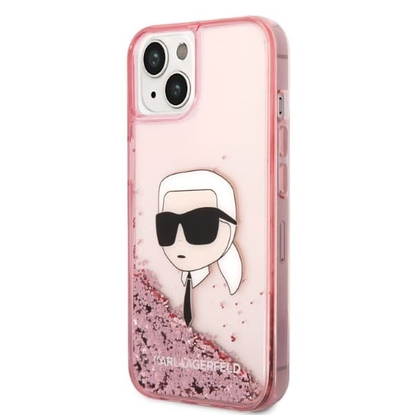 Karl Lagerfeld Liquid Glitter Karl's Head - θήκη για Apple iPhone 14 Plus / 15 - Ροζ - Image 2