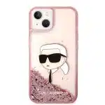 Karl Lagerfeld Glitter Karl Head - θήκη για Apple iPhone 14 Plus - Ροζ - Image 3