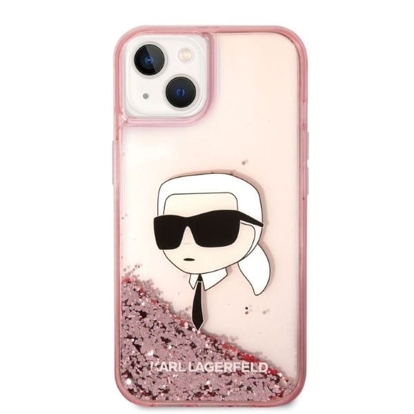 Karl Lagerfeld Liquid Glitter Karl's Head - θήκη για Apple iPhone 14 Plus / 15 - Ροζ - Image 3