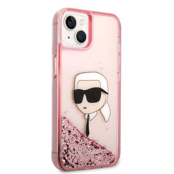 Karl Lagerfeld Liquid Glitter Karl's Head - θήκη για Apple iPhone 14 Plus / 15 - Ροζ - Image 4