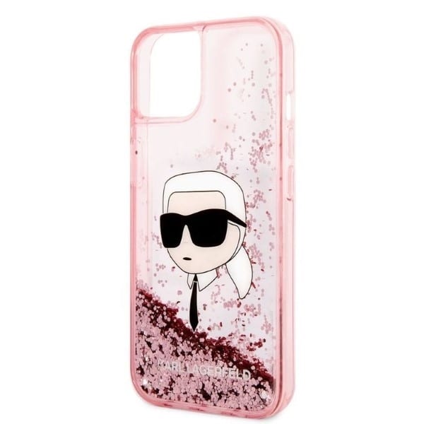 Karl Lagerfeld Liquid Glitter Karl's Head - θήκη για Apple iPhone 14 Plus / 15 - Ροζ - Image 6