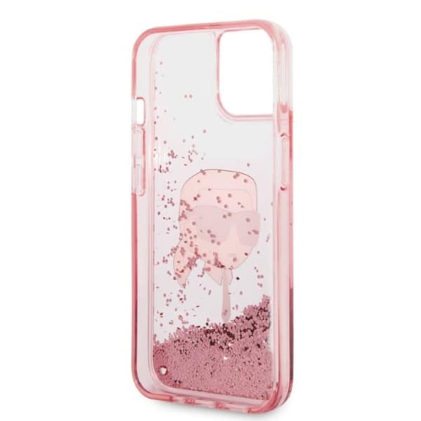 Karl Lagerfeld Liquid Glitter Karl's Head - θήκη για Apple iPhone 14 Plus / 15 - Ροζ - Image 7