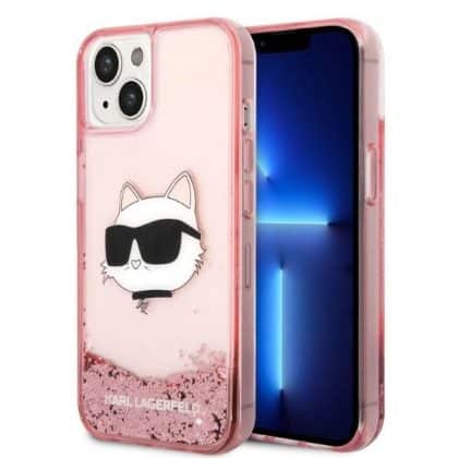 Karl Lagerfeld Liquid Glitter - θήκη για Apple iPhone 14 Plus / 15 - Ροζ