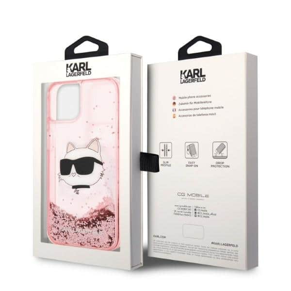 Karl Lagerfeld Liquid Glitter - θήκη για Apple iPhone 14 Plus / 15 - Ροζ - Image 8