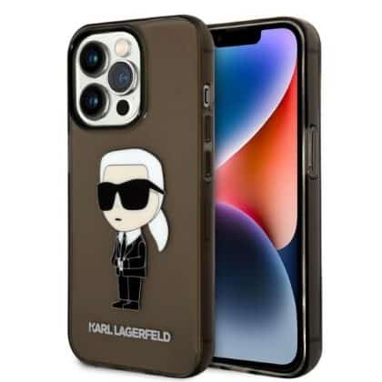 Karl Lagerfeld Ikonik Karl Lagerfeld - θήκη για Apple iPhone 14 Pro - Μαύρο