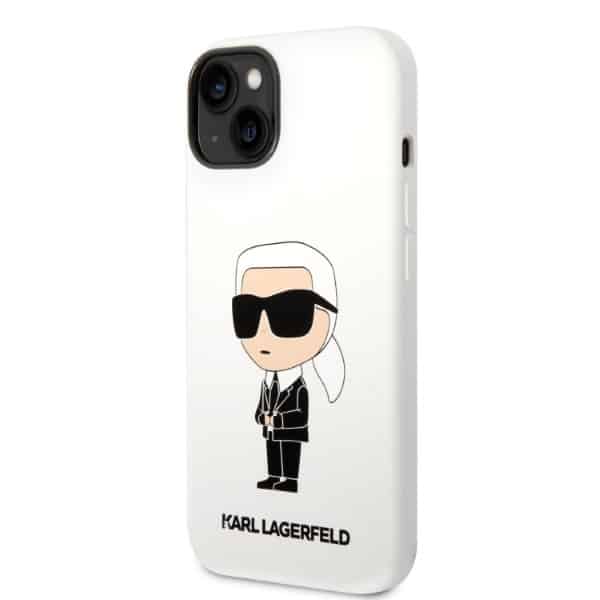 Karl Lagerfeld Silicone Ikonik - θήκη για Apple iPhone 14 Plus - Λευκό - Image 2