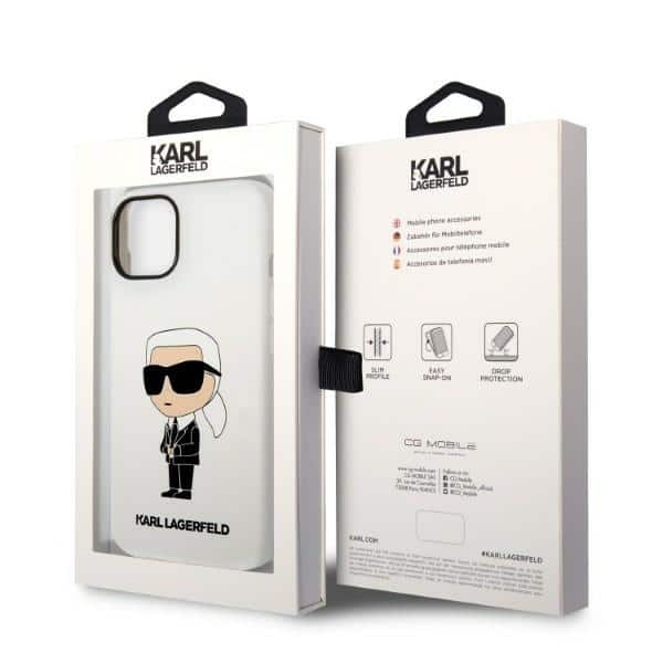 Karl Lagerfeld Silicone Ikonik - θήκη για Apple iPhone 14 Plus - Λευκό - Image 8