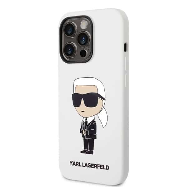 Karl Lagerfeld Silicone Ikonik - θήκη για Apple iPhone 14 Pro - Λευκό - Image 2