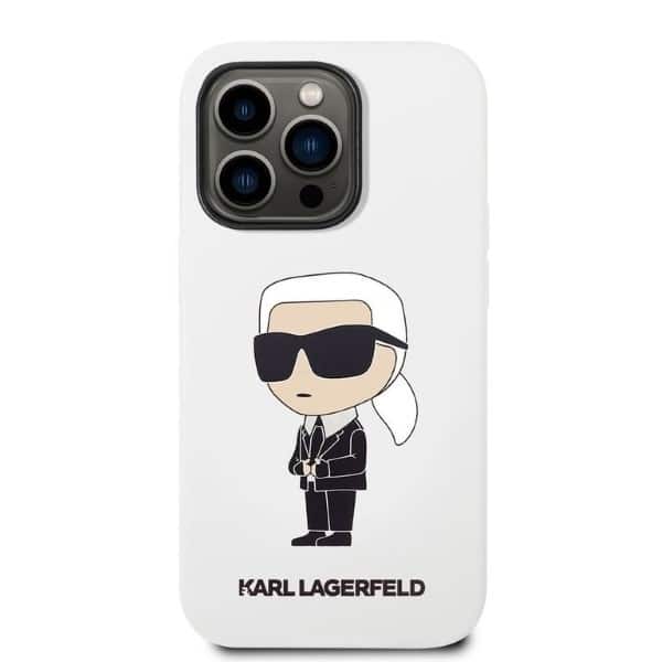 Karl Lagerfeld Silicone Ikonik - θήκη για Apple iPhone 14 Pro - Λευκό - Image 3