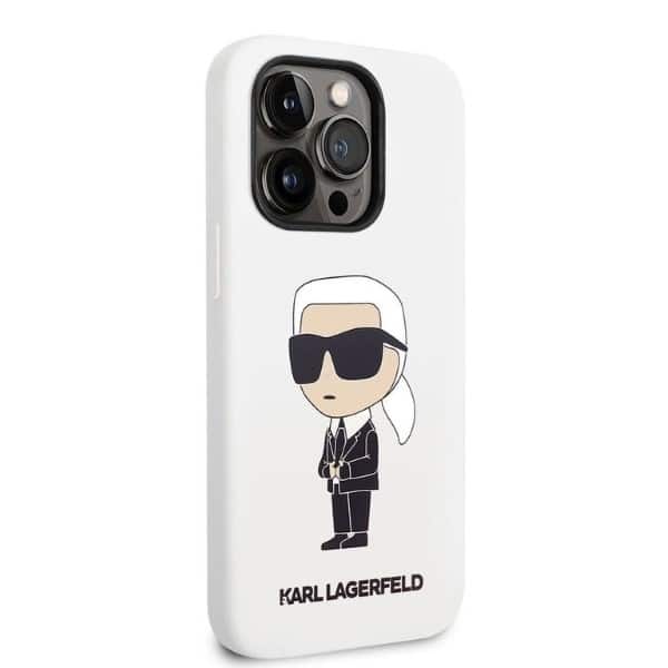 Karl Lagerfeld Silicone Ikonik - θήκη για Apple iPhone 14 Pro - Λευκό - Image 4