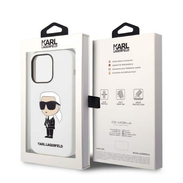 Karl Lagerfeld Silicone Ikonik - θήκη για Apple iPhone 14 Pro - Λευκό - Image 8