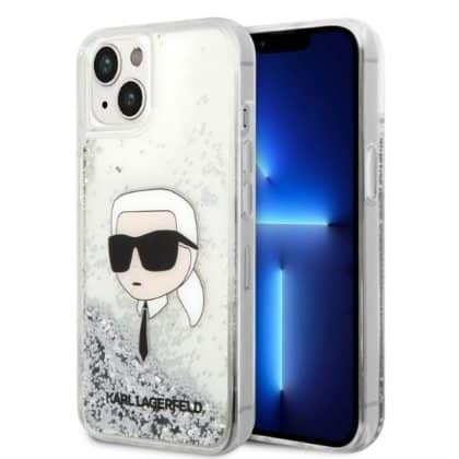 Karl Lagerfeld Liquid Glitter Karl's Head - θήκη για Apple iPhone 14 Plus / 15 - Διάφανο