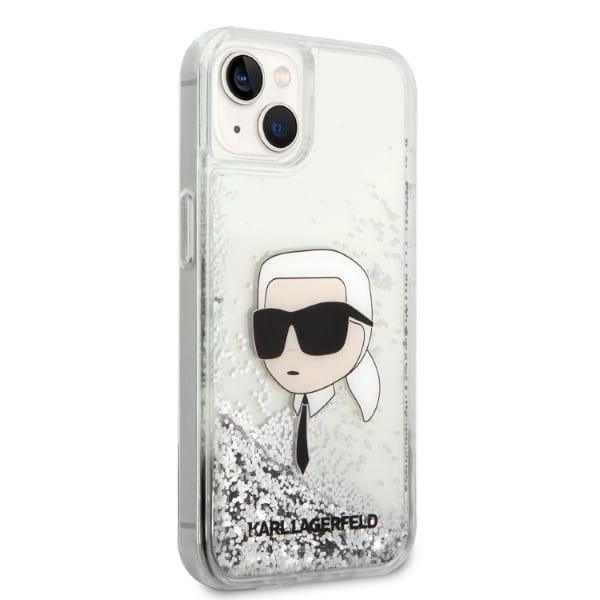 Karl Lagerfeld Liquid Glitter Karl's Head - θήκη για Apple iPhone 14 Plus / 15 - Διάφανο - Image 4