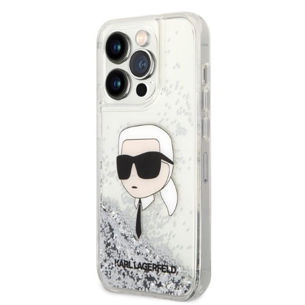 Karl Lagerfeld Glitter Karl Head - θήκη για Apple iPhone 14 Pro - Διάφανο - Image 2