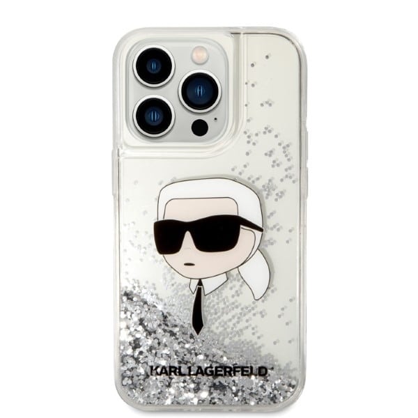 Karl Lagerfeld Glitter Karl Head - θήκη για Apple iPhone 14 Pro - Διάφανο - Image 3