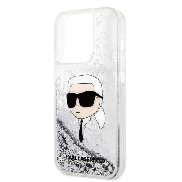 Karl Lagerfeld Glitter Karl Head - θήκη για Apple iPhone 14 Pro - Διάφανο - Image 6