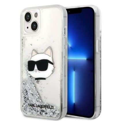 Karl Lagerfeld Glitter Choupette Head - θήκη για Apple iPhone 14 Plus - Διάφανο