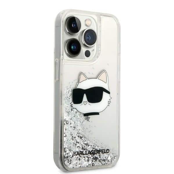 Karl Lagerfeld Glitter Choupette Head - θήκη για Apple iPhone 14 Pro - Διάφανο - Image 4