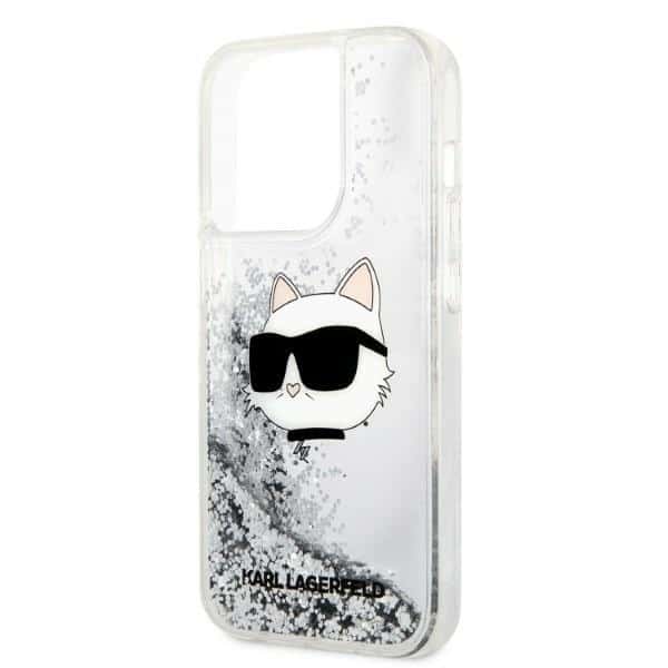 Karl Lagerfeld Glitter Choupette Head - θήκη για Apple iPhone 14 Pro - Διάφανο - Image 6