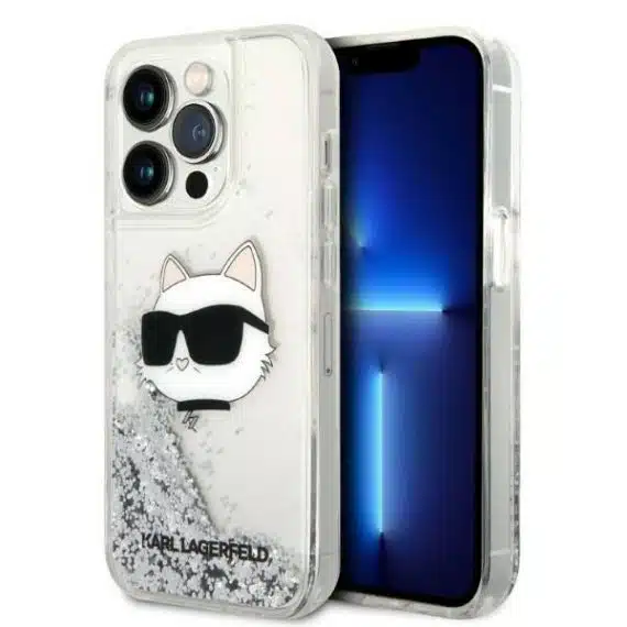Karl Lagerfeld Glitter Choupette Head - θήκη για Apple iPhone 14 Pro Max - Διάφανο