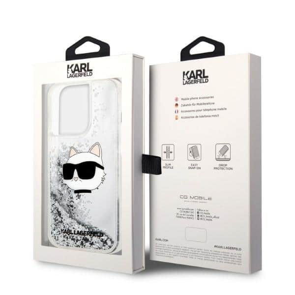 Karl Lagerfeld Liquid Glitter Choupette's Head - θήκη για Apple iPhone 14 Pro Max - Διάφανο - Image 8