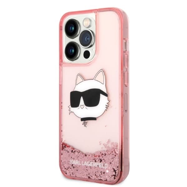 Karl Lagerfeld Liquid Glitter - θήκη για Apple iPhone 14 Pro - Ροζ - Image 2
