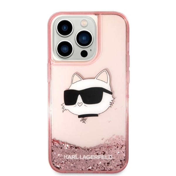 Karl Lagerfeld Liquid Glitter - θήκη για Apple iPhone 14 Pro - Ροζ - Image 3