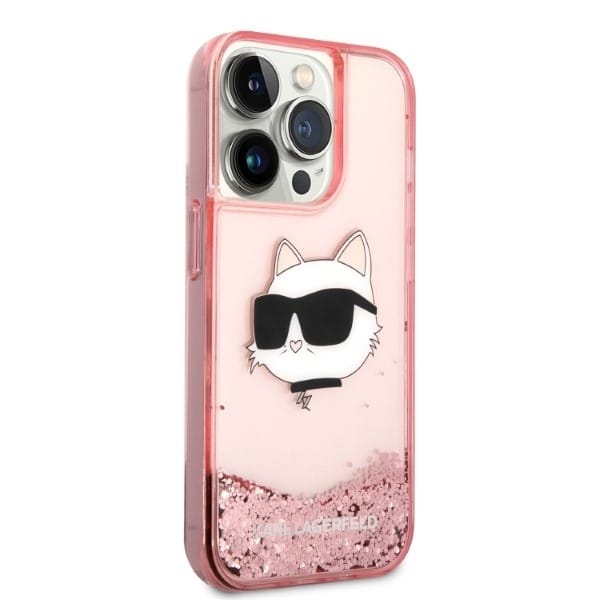 Karl Lagerfeld Liquid Glitter - θήκη για Apple iPhone 14 Pro - Ροζ - Image 4