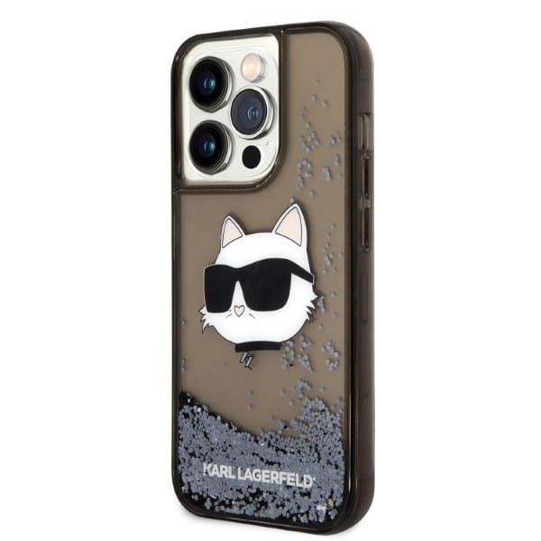 Karl Lagerfeld Glitter Choupette Head - θήκη για Apple iPhone 14 Pro Max - Μαύρο - Image 2