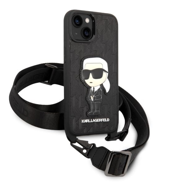 Karl Lagerfeld Monogram Ikonik Patch - θήκη για Apple iPhone 14 - Μαύρο - Image 3