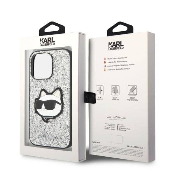 Karl Lagerfeld Glitter Choupette Patch - θήκη για Apple iPhone 14 Pro - Διάφανο - Image 8