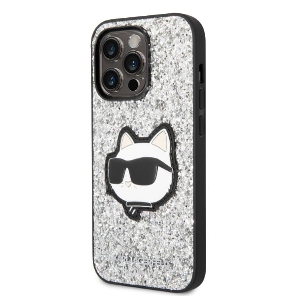 Karl Lagerfeld Glitter Choupette - θήκη για Apple iPhone 14 Pro Max - Ασημί - Image 2