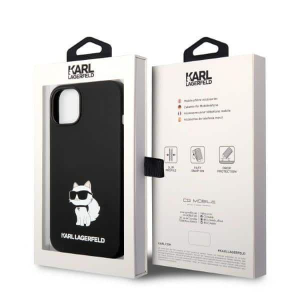 Karl Lagerfeld Silicone Choupette - Apple iPhone 14 Plus / 15 - Μαύρο - Image 8