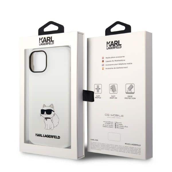 Karl Lagerfeld Silicone Choupette - Apple iPhone 14 Plus / 15 - Λευκό - Image 8