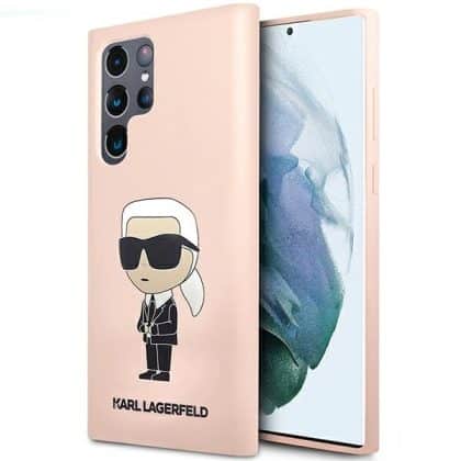 Karl Lagerfeld Silicone Ikonik - θήκη για Samsung Galaxy S23 Ultra - Ροζ