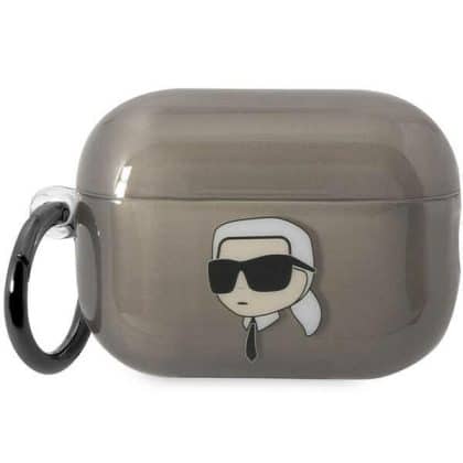 Karl Lagerfeld KKLAP2HNIKTCK Κάλυμμα Airpods Pro 2 (2022/2023) μαύρο Ikonik Karl Lagerfeld