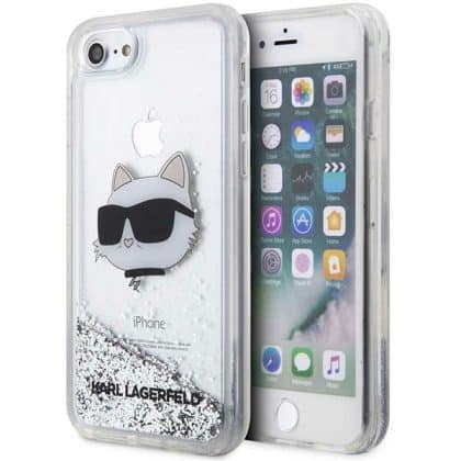 Karl Lagerfeld Glitter Choupette Head - θήκη για Apple iPhone 7/8/ SE 2020 / 2022 - Διάφανο