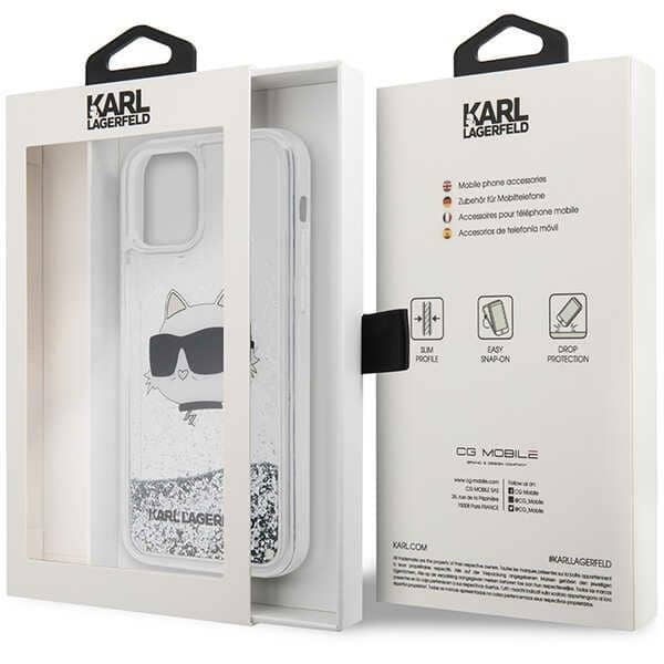 Karl Lagerfeld Liquid Glitter - θήκη για Apple iPhone 12 / Pro - Διάφανο - Image 8