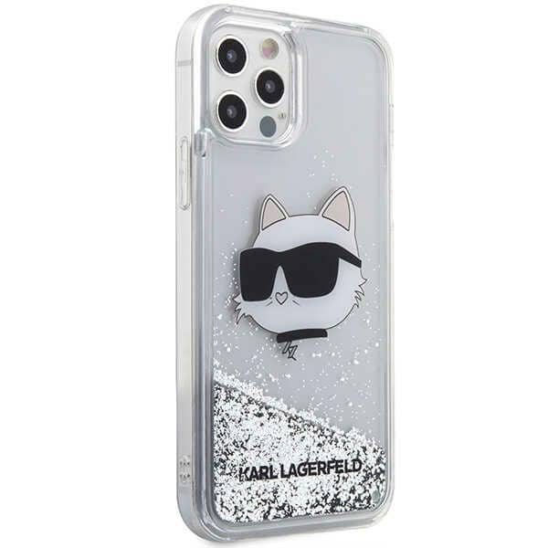 Karl Lagerfeld Liquid Glitter - θήκη για Apple iPhone 12 / Pro - Διάφανο - Image 4