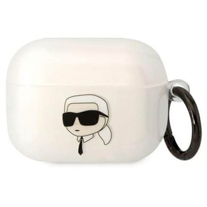Karl Lagerfeld KLAPHNIKTCT Θήκη για AirPods Pro διάφανη με το κεφάλι του Karl