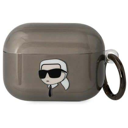 Karl Lagerfeld KLAPHNIKTCK Κάλυμμα για AirPods Pro μαύρο/Black Karl`s Head