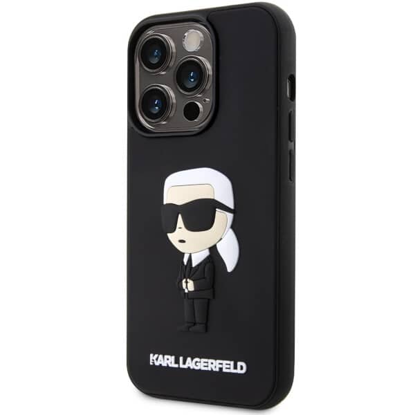Karl Lagerfeld Rubber Ikonik 3D - θήκη για Apple iPhone 14 Pro - Μαύρο - Image 2