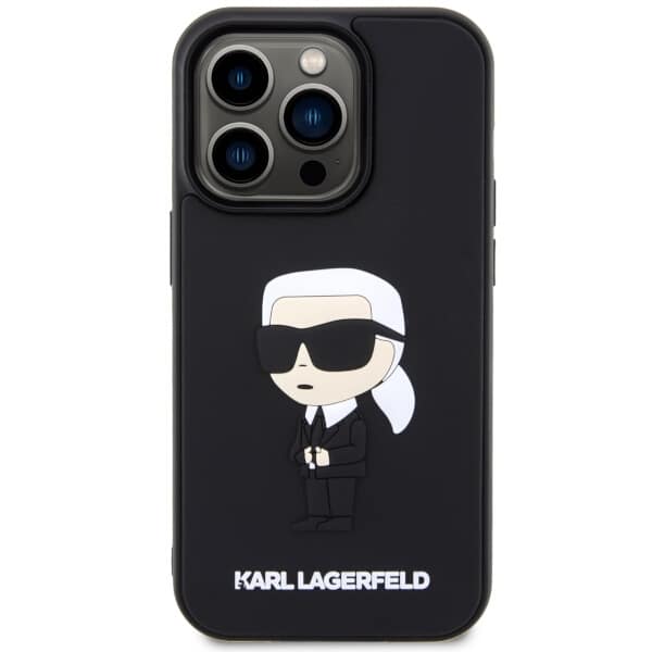 Karl Lagerfeld Rubber Ikonik 3D - θήκη για Apple iPhone 14 Pro - Μαύρο - Image 3