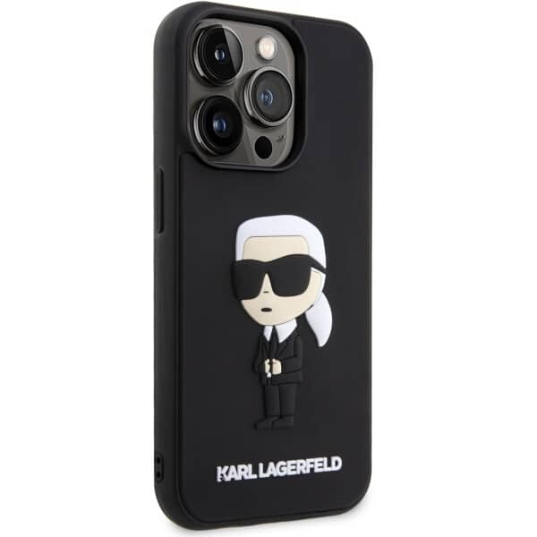 Karl Lagerfeld Rubber Ikonik 3D - θήκη για Apple iPhone 14 Pro - Μαύρο - Image 4