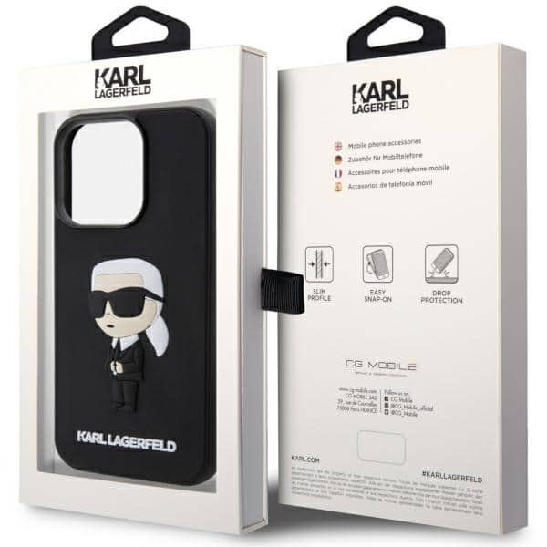 Karl Lagerfeld Rubber Ikonik 3D - Apple iPhone 14 Pro Max - Μαύρο - Image 8