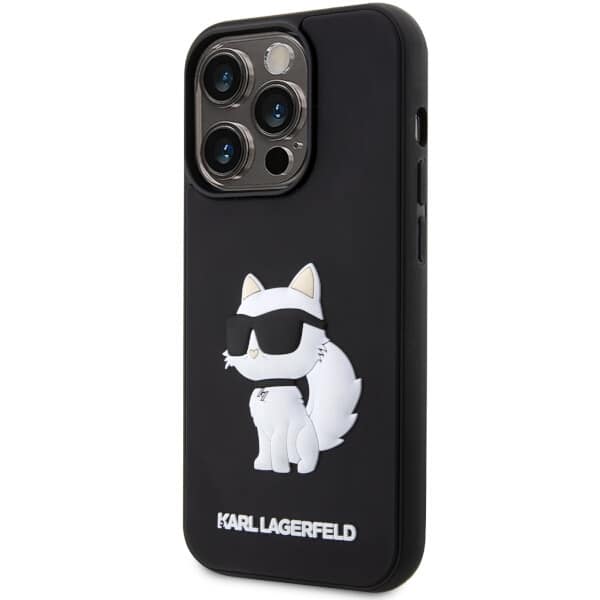 Karl Lagerfeld Rubber Choupette 3D - θήκη για Apple iPhone 14 Pro - Μαύρο - Image 2