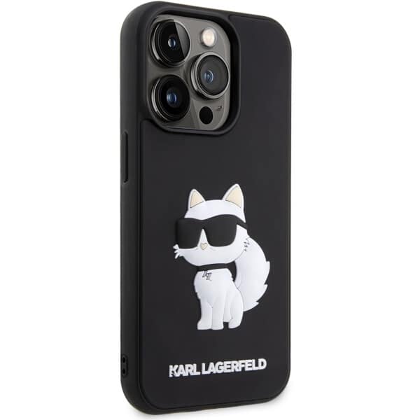 Karl Lagerfeld Rubber Choupette 3D - θήκη για Apple iPhone 14 Pro - Μαύρο - Image 4